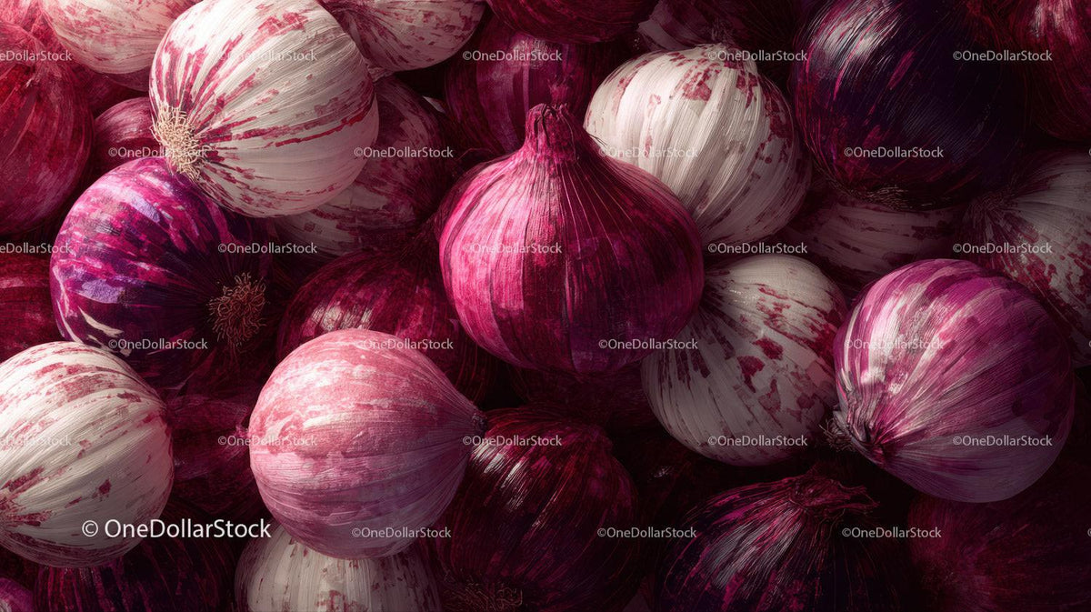 Close-up of Vibrant Red Onions with Water Droplets for Food Photography Stock Photo Bundle preview 25