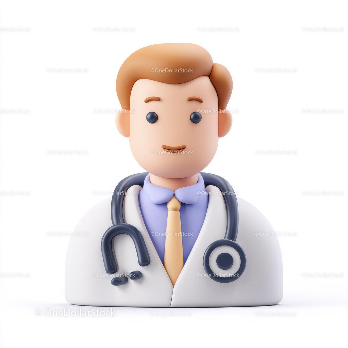 Friendly Doctor Figurine with Stethoscope for Healthcare Professionals Stock Photo Bundle preview 50
