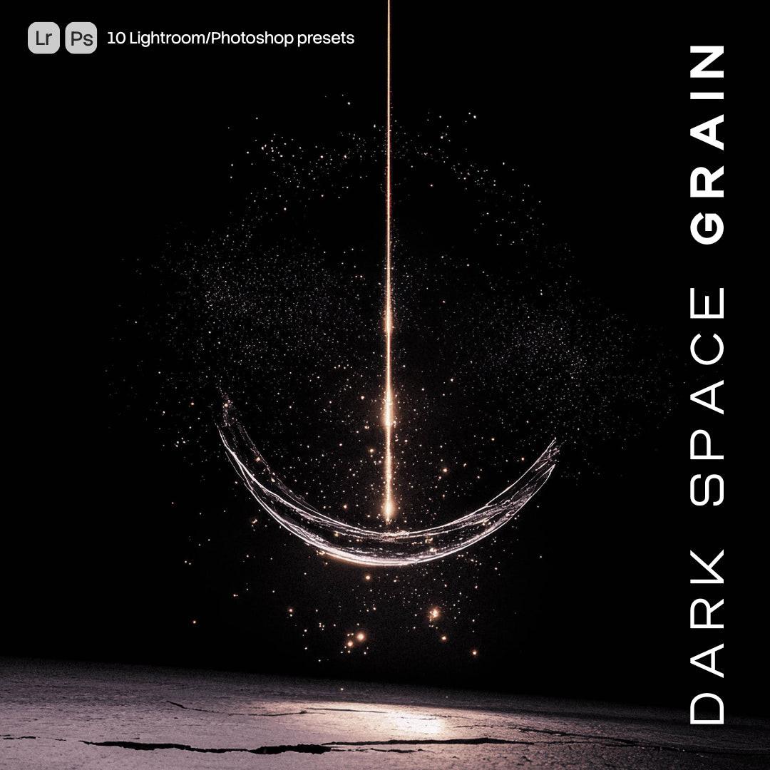 Dark Space Grain Lightroom presets cover preview