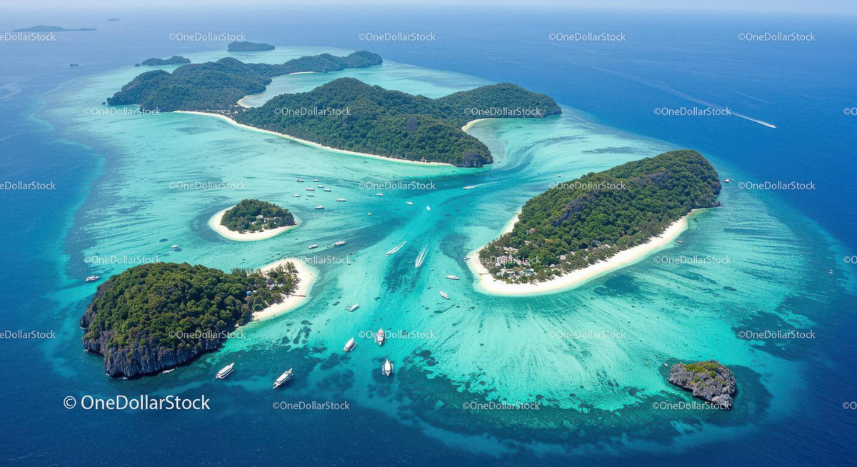 Tropical Islands with Crystal Clear Waters and White Beaches