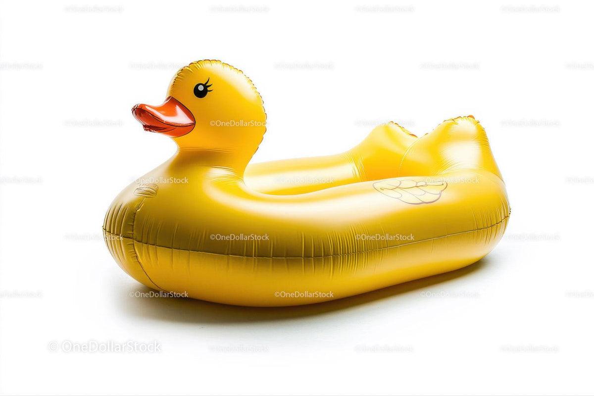 Yellow Rubber Duck in Floating Pool Toy for Summer Fun Stock Photo Bundle preview 10