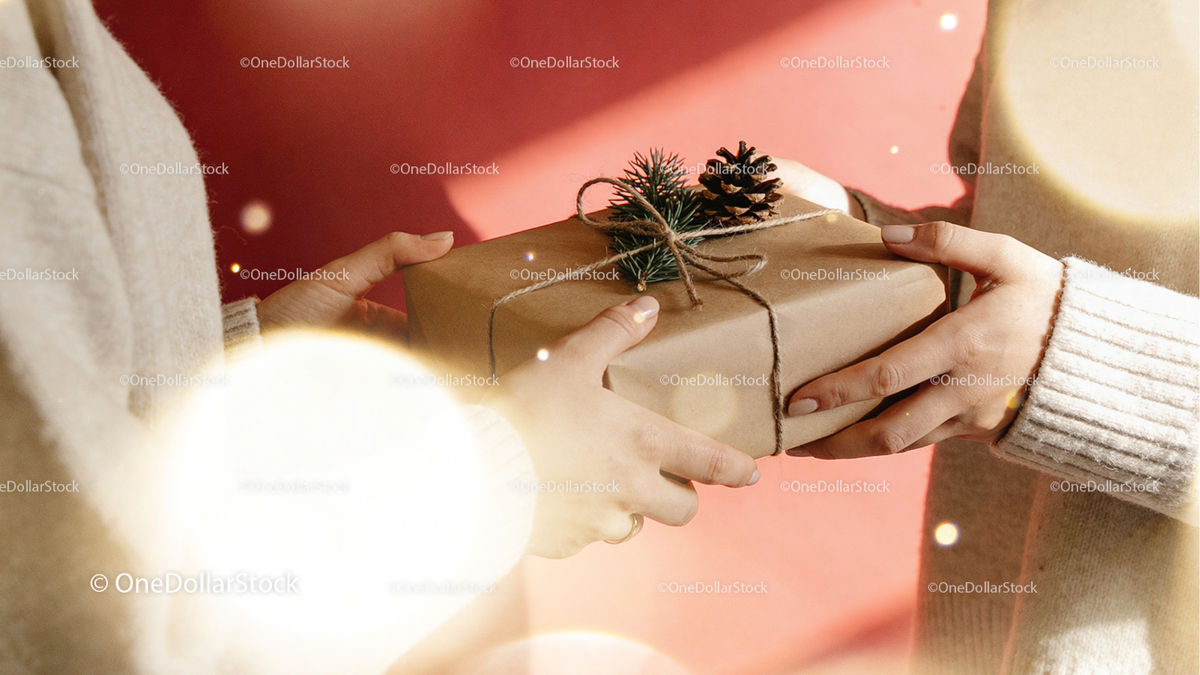 Before and after Holiday Flares Photo Overlays effect