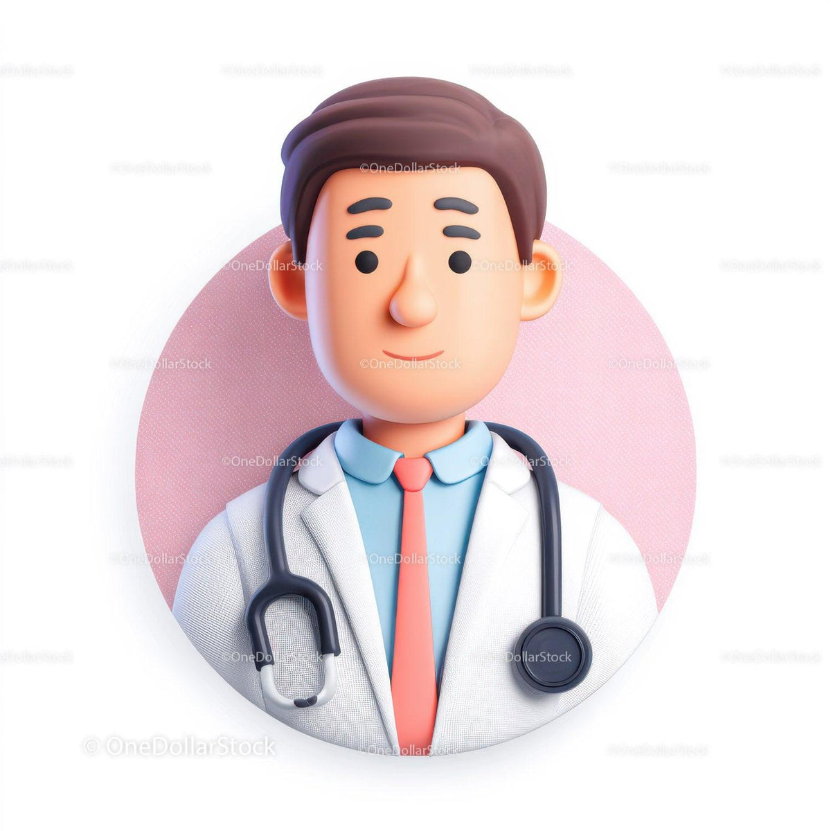 Friendly Doctor Figurine with Stethoscope for Healthcare Professionals Stock Photo Bundle preview 20