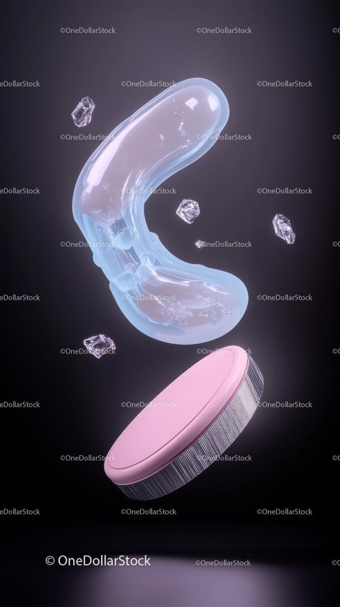 Electric Toothbrush with Brush Head and Ice Cubes for Dental Hygiene