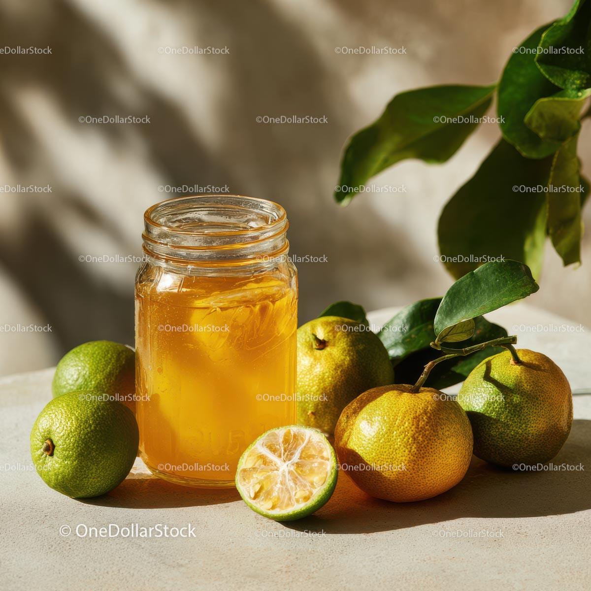 Refreshing Summer Lemonade with Fresh Lemons and Ice Stock Photo Bundle preview 13
