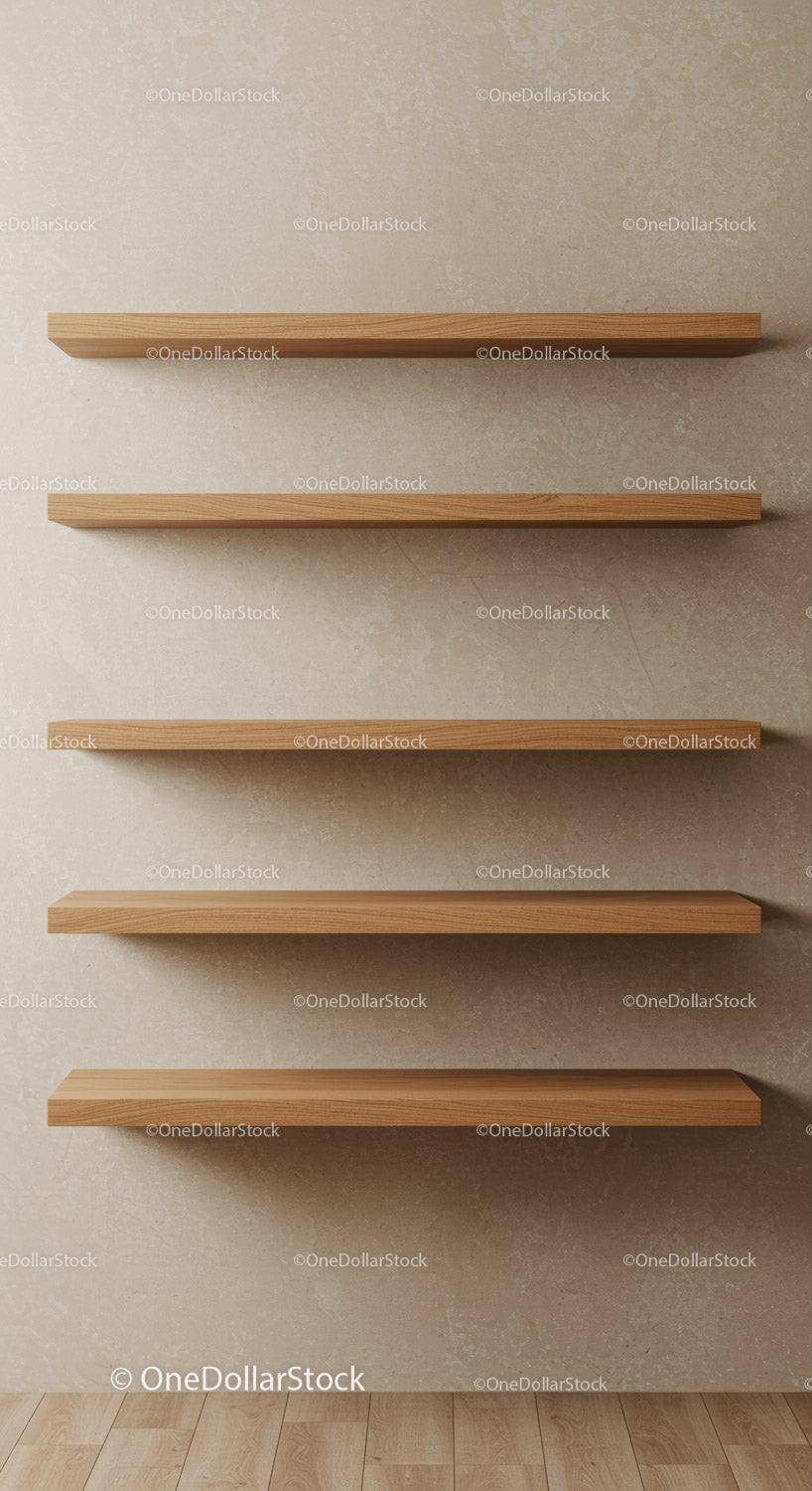Simple Wooden Wall Shelves for Modern Interior Decor