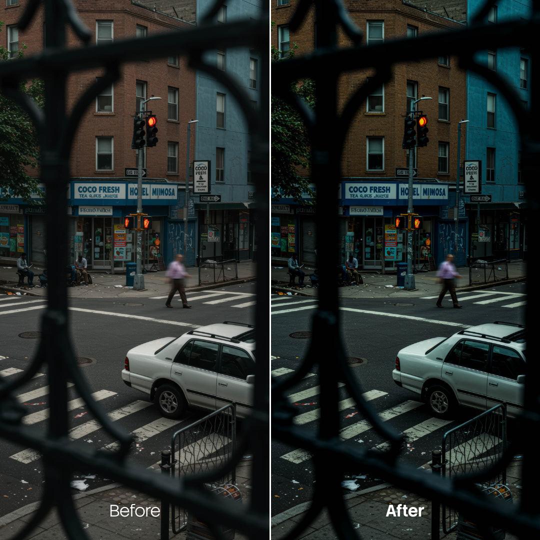 Cinematic Streets XMP presets color grading preview