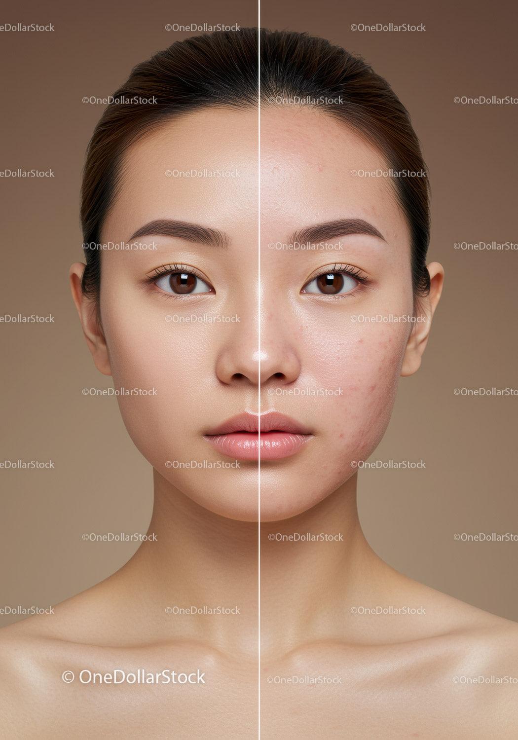 Clear Skin Transformation Facial Before and After Comparison