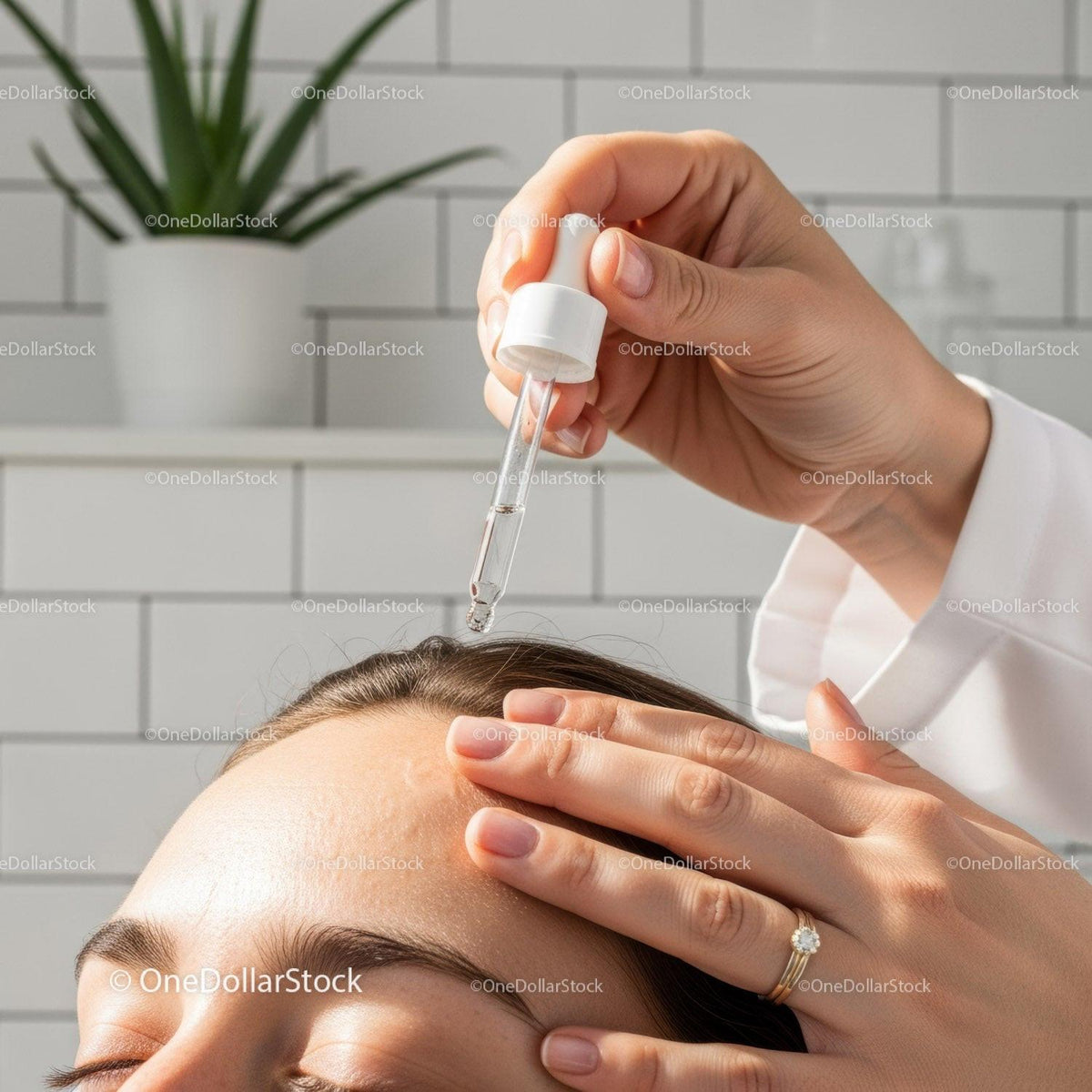 Woman Receiving Professional Facial Massage for Skincare and Relaxation