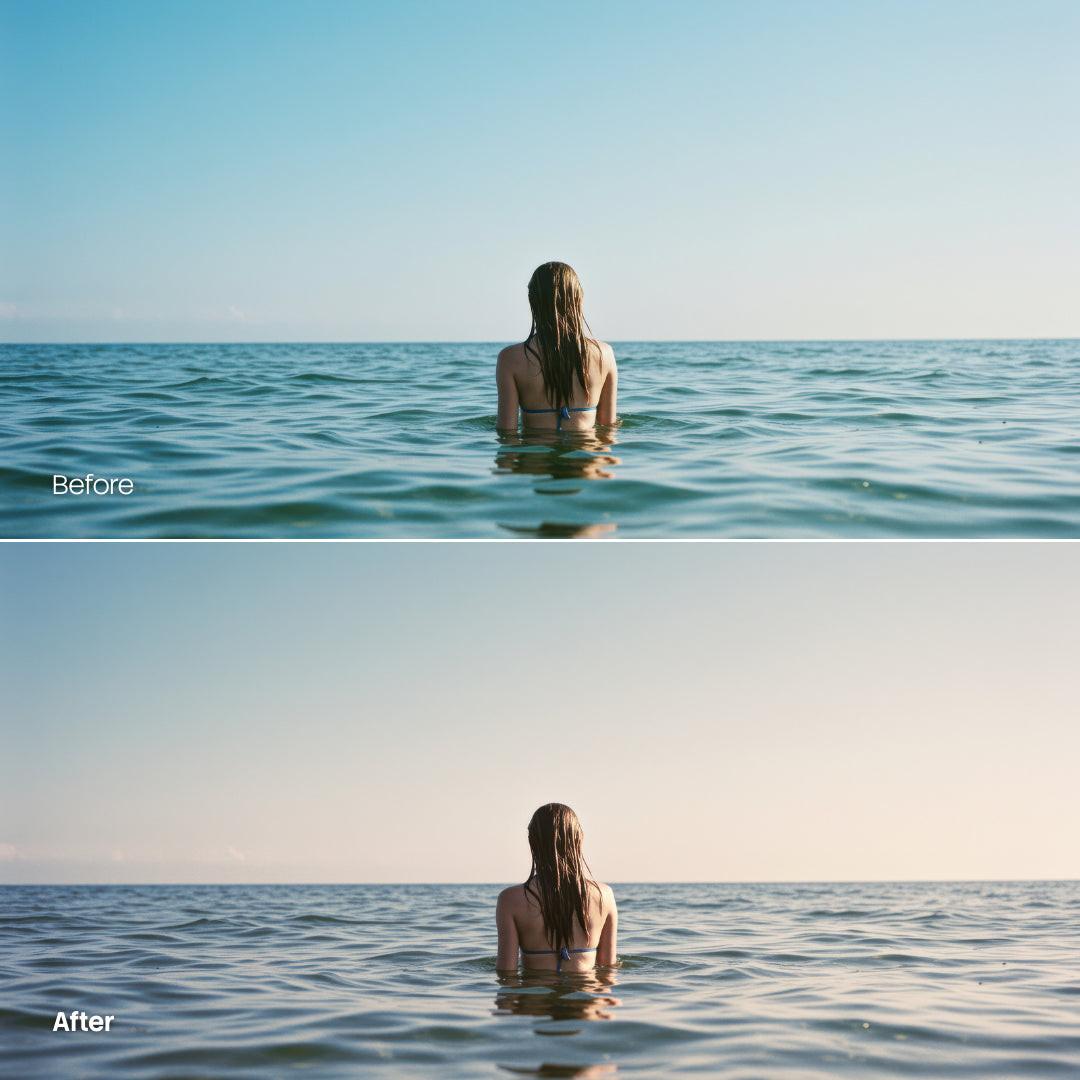 color grading preview with Holiday Postcard LUT Pack