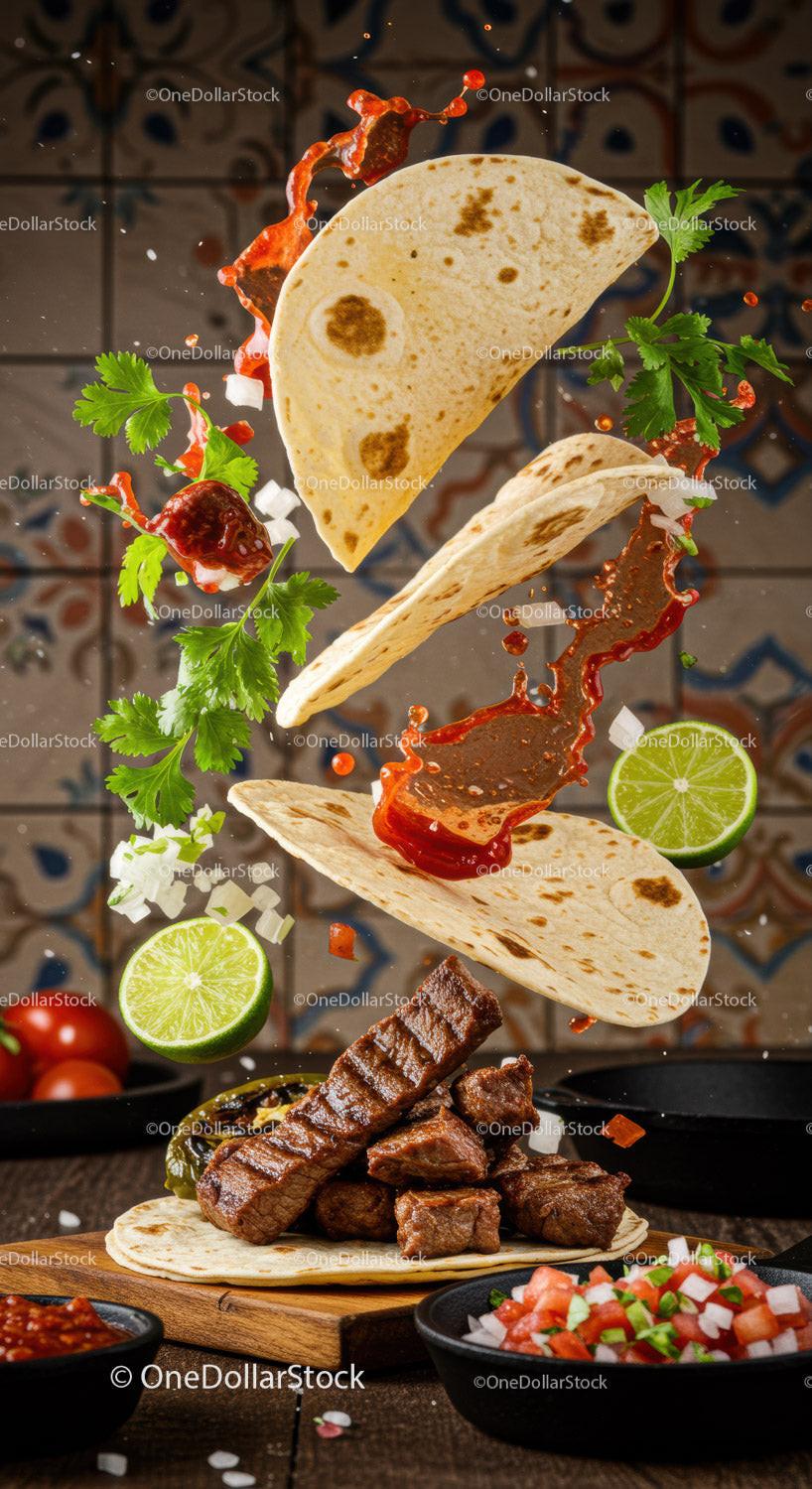 Grilled Beef Tacos with Fresh Salsa and Lime