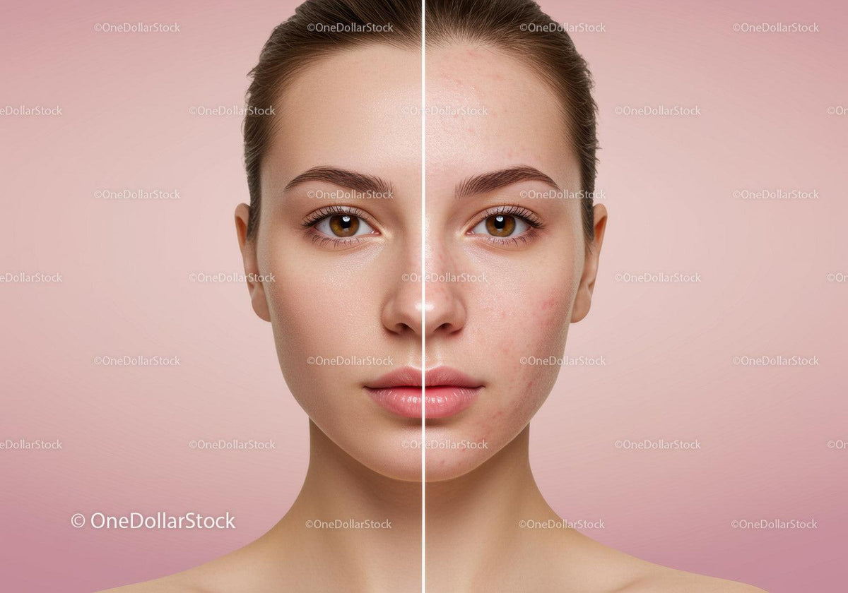 Clear Complexion Skin After Acne Treatment with Smooth Texture