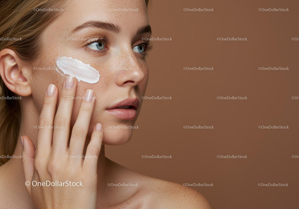 Close-Up of Woman Applying Moisturizer for Flawless Skin
