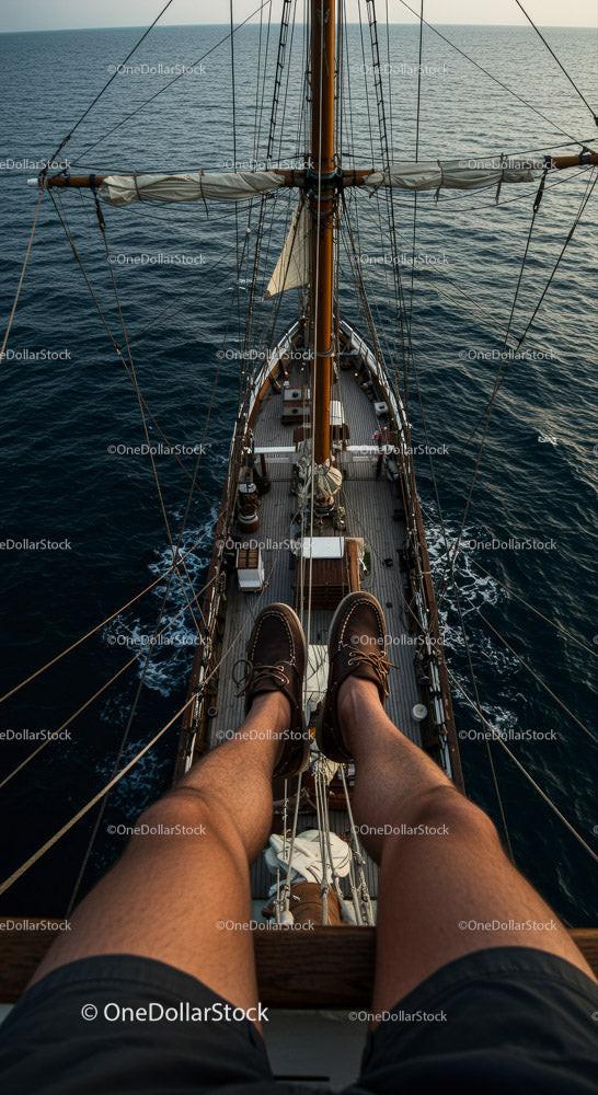 Relaxing on a Tall Ship with Stunning Ocean Views Stock Photo Bundle preview 26