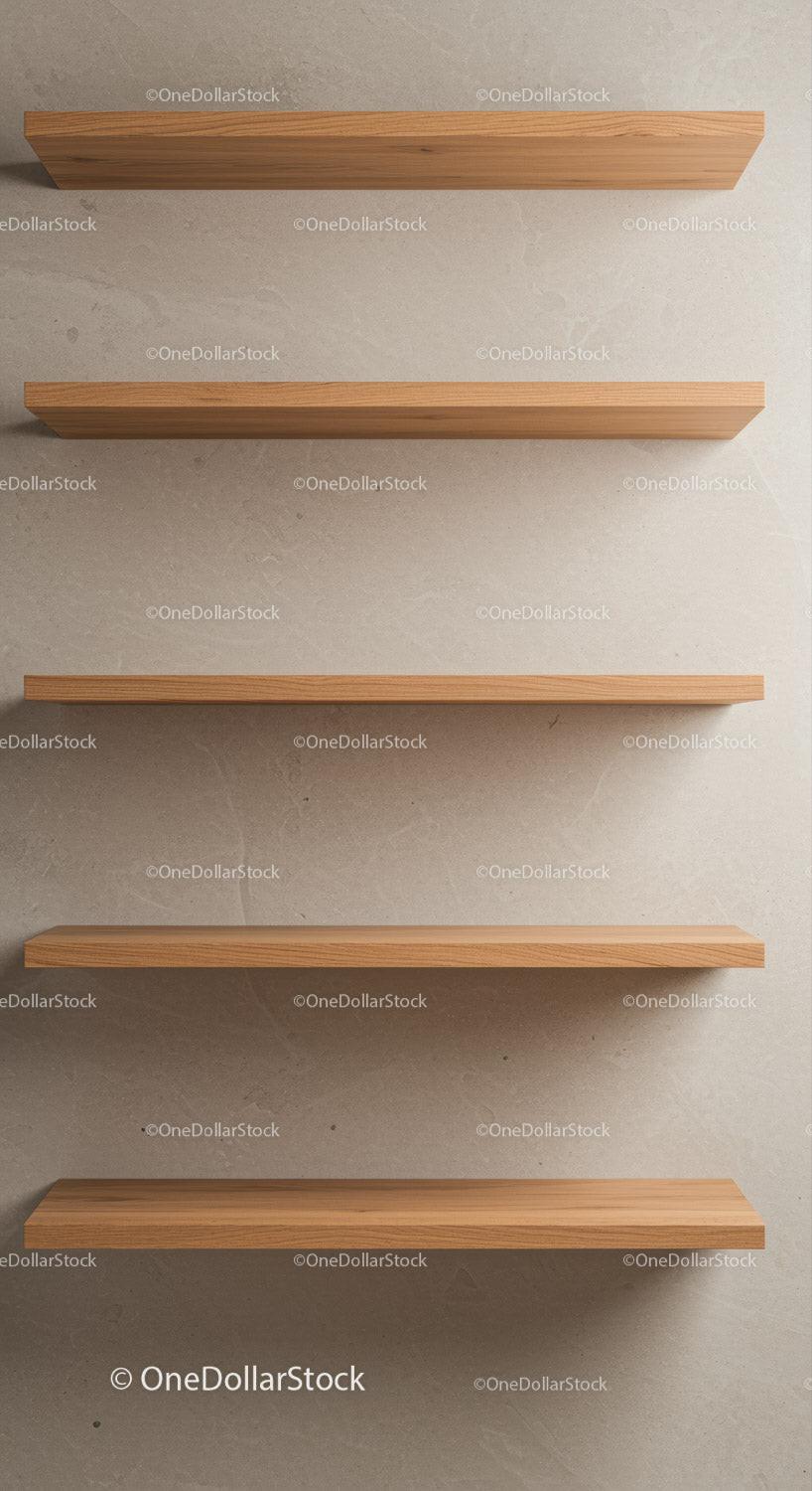 Minimalist Wooden Shelves for Modern Interior Decor