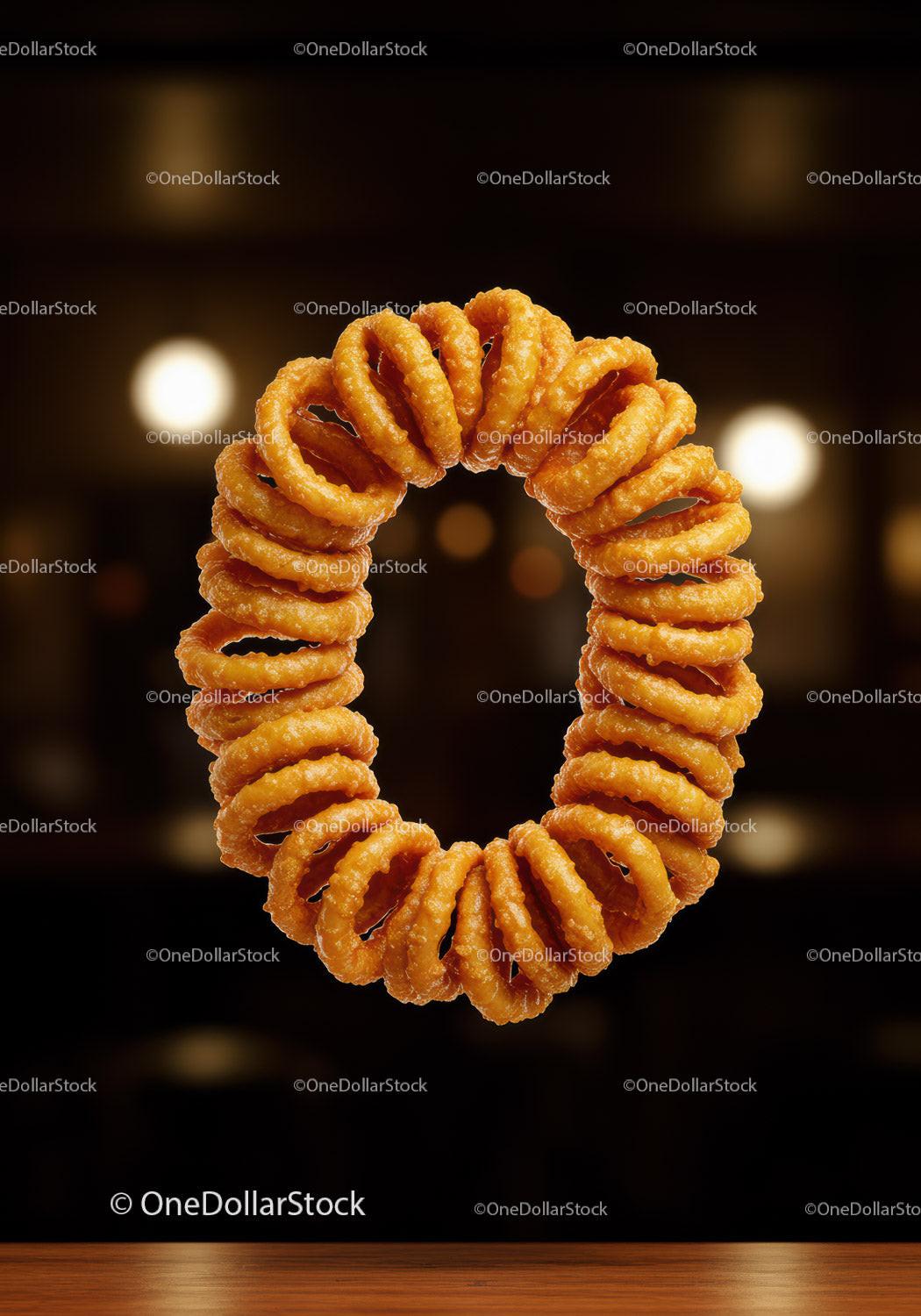 Traditional Indian Jalebi Sweet in Circular Shape