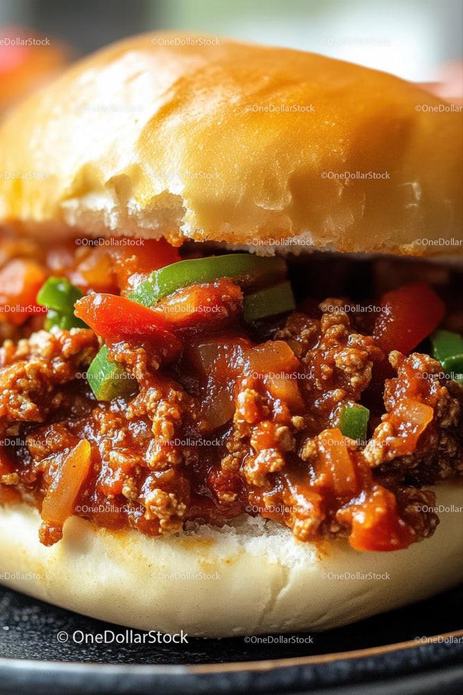 Juicy Beef Burger with Fresh Vegetables and Toasted Bun