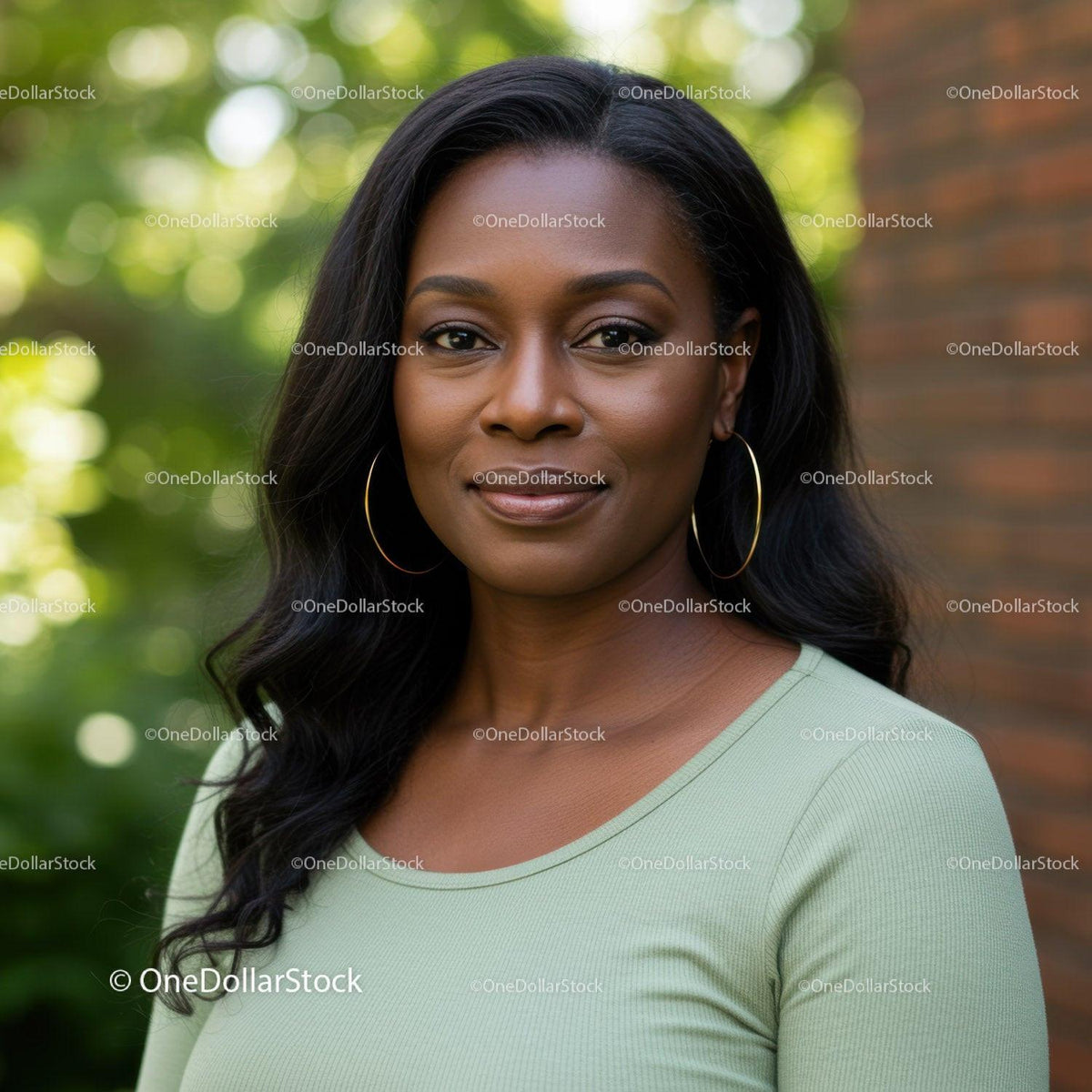 Confident woman standing outdoors with soft natural light