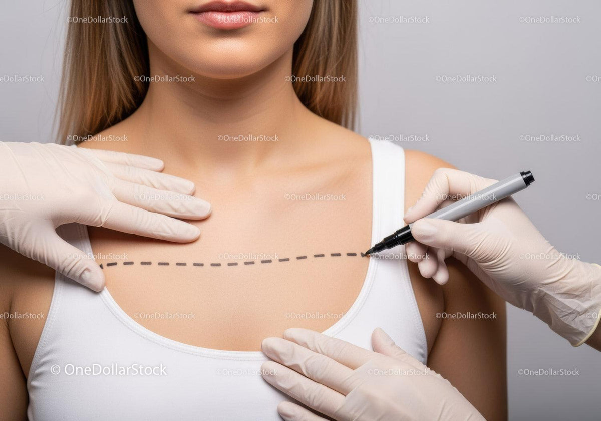 Female Patient Undergoing Skin Allergy Test in Medical Clinic