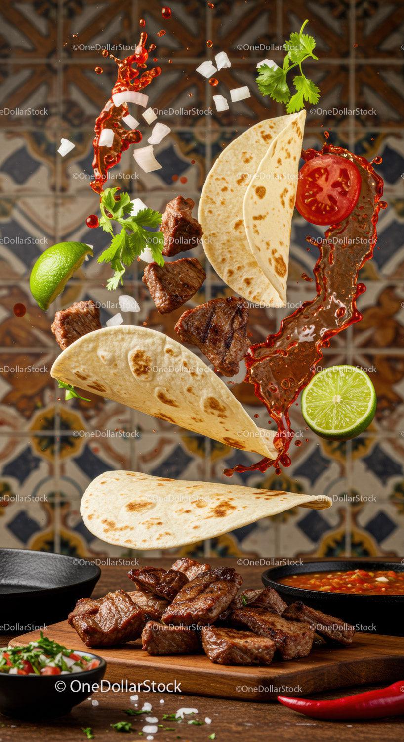 Grilled Beef Tacos with Fresh Lime and Cilantro