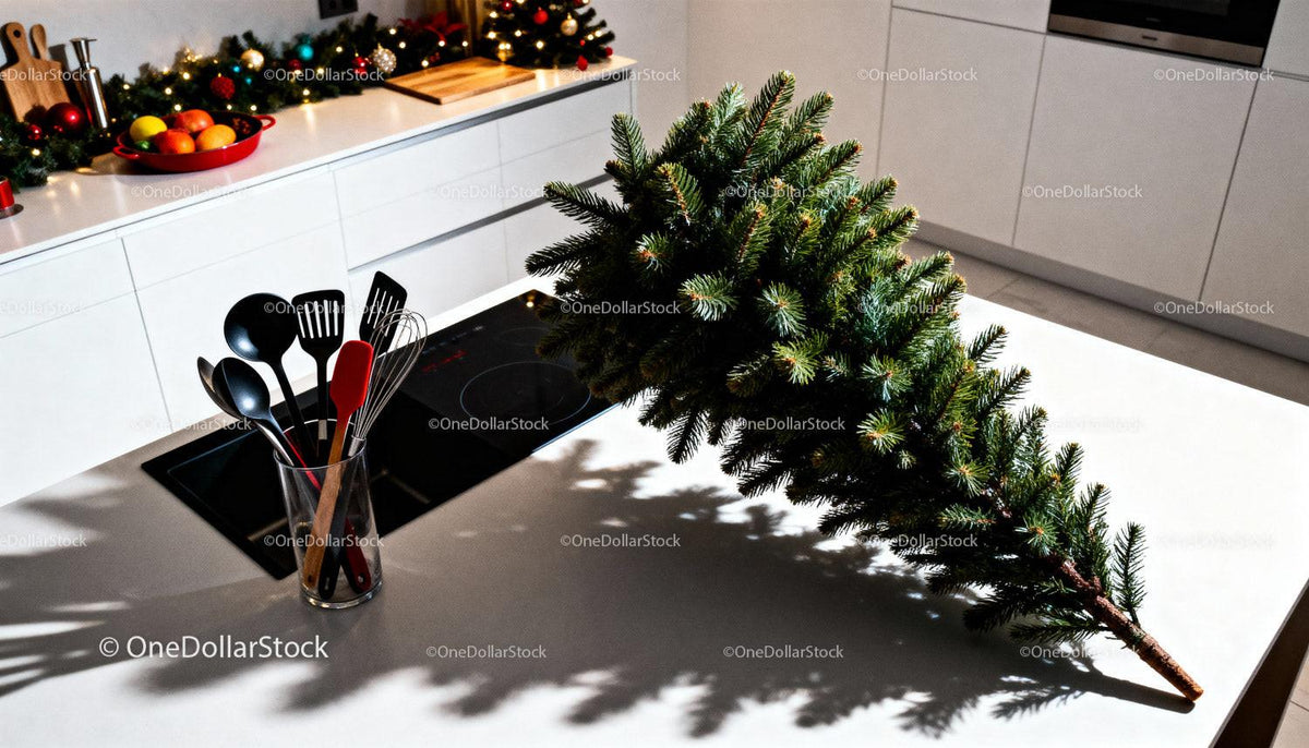 Fresh Christmas Tree Ready for Holiday Decorating