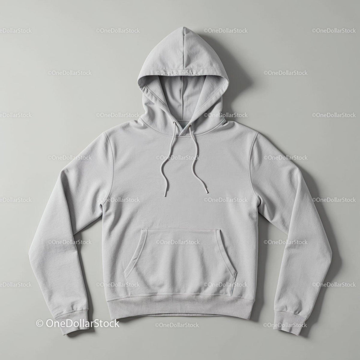 Minimalist white hoodie isolated on neutral background JPG Mockup Image preview