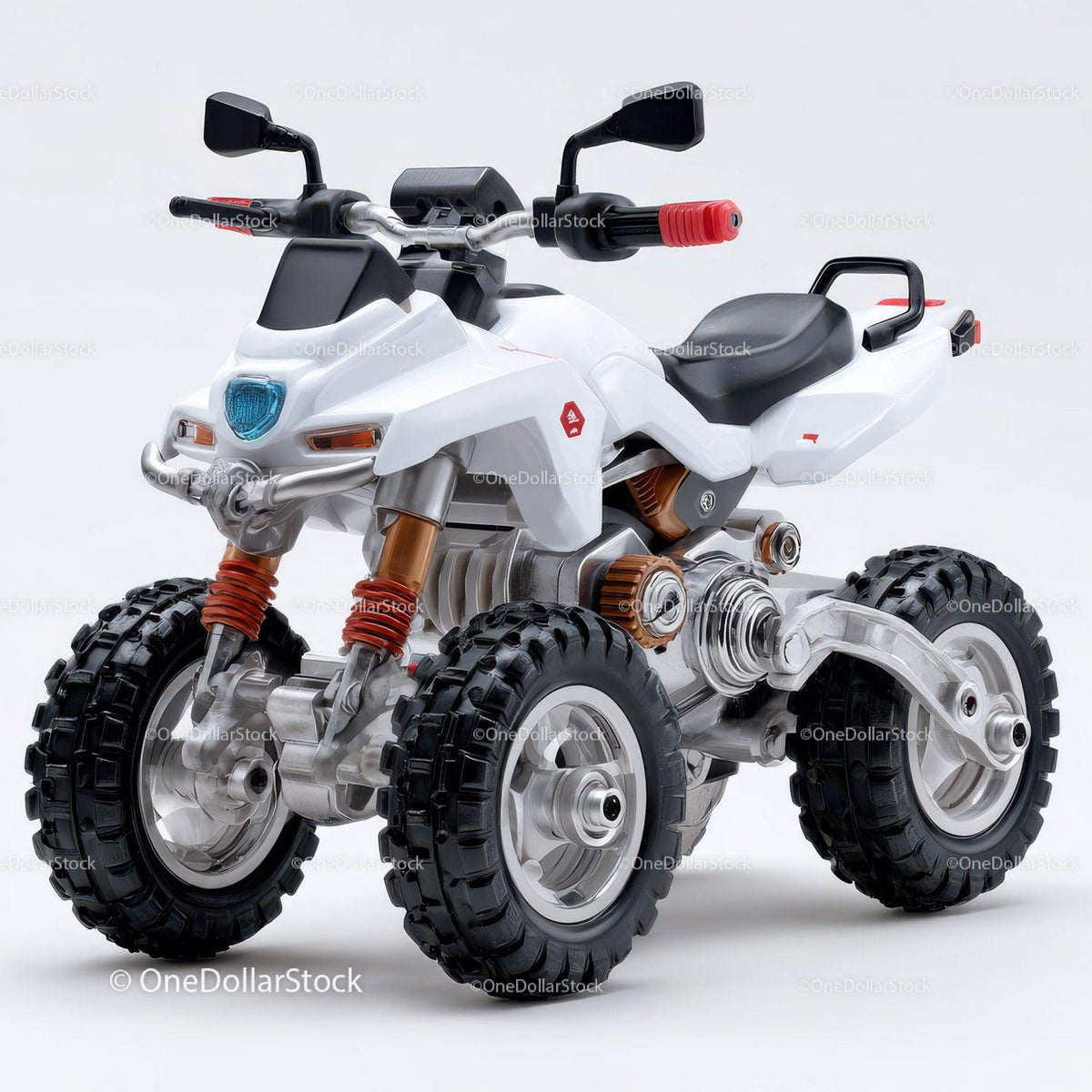 Futuristic Toy Robot with Large Eyes and Bunny Ears for Kids Stock Photo Bundle preview 63
