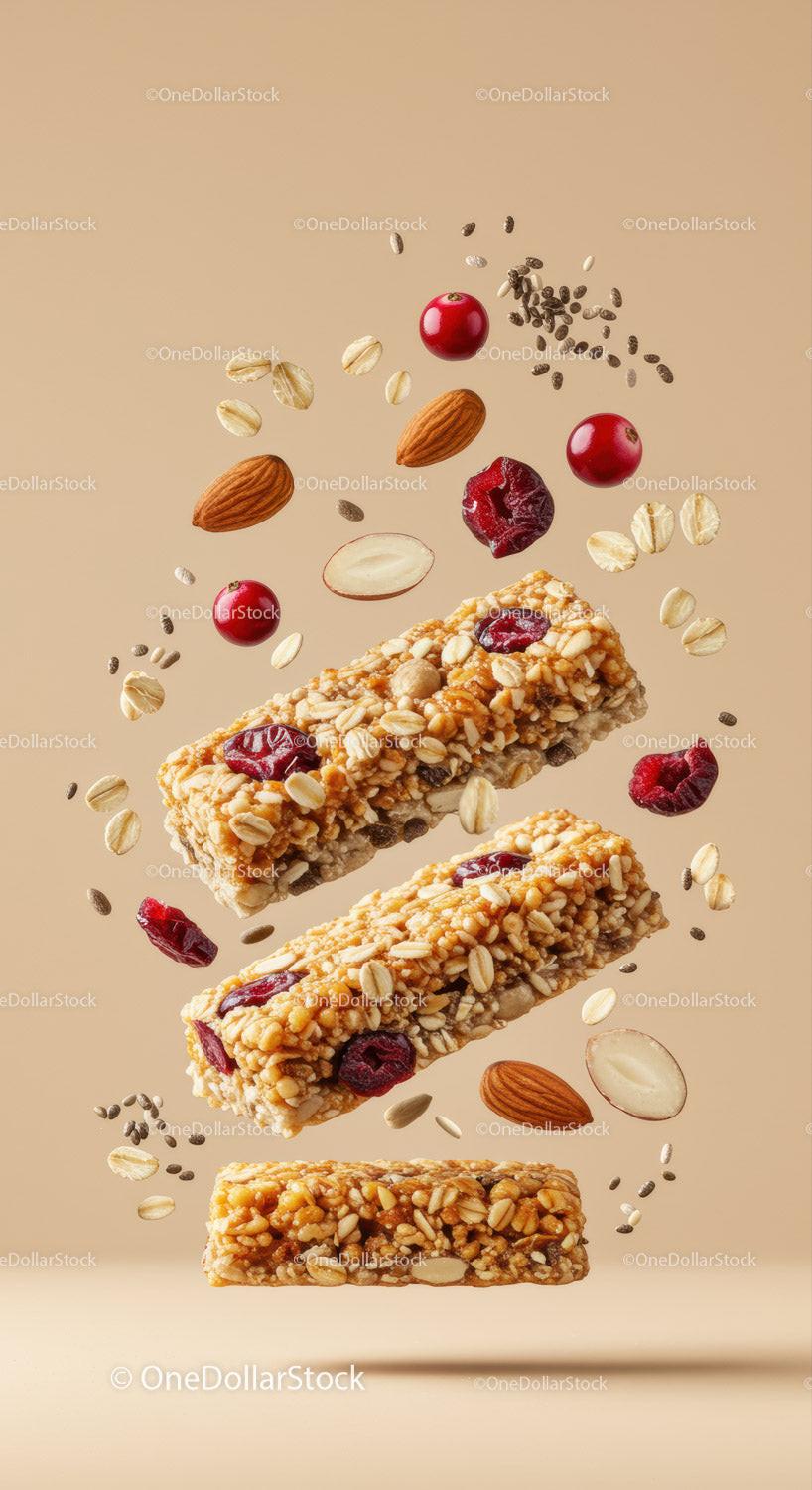 Healthy Energy Bars with Mixed Nuts and Berries