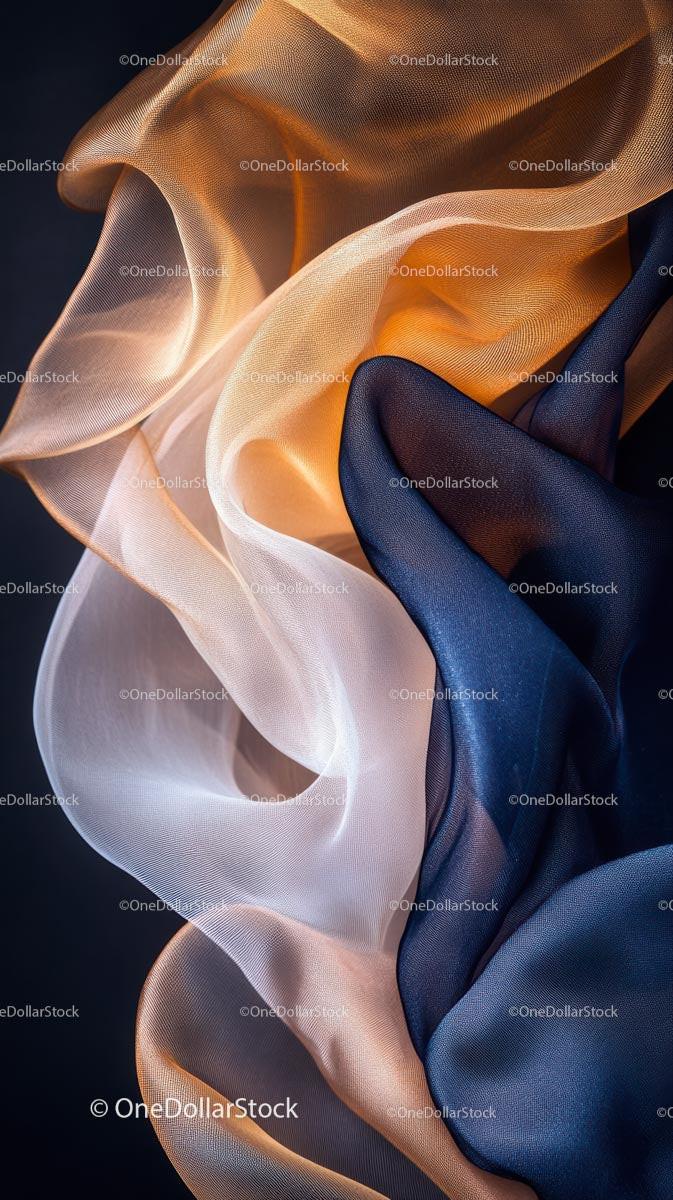 Luxurious Silky Fabrics in Flowing Waves for Fashion and Textiles