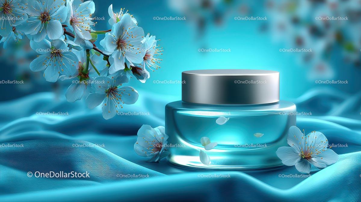 Refreshing Drink Surrounded by Delicate Cherry Blossoms JPG Mockup Image preview 25