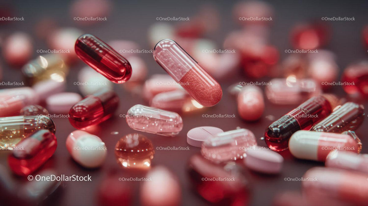 Colorful Medicine Capsules and Tablets in a Pharmaceutical Collection