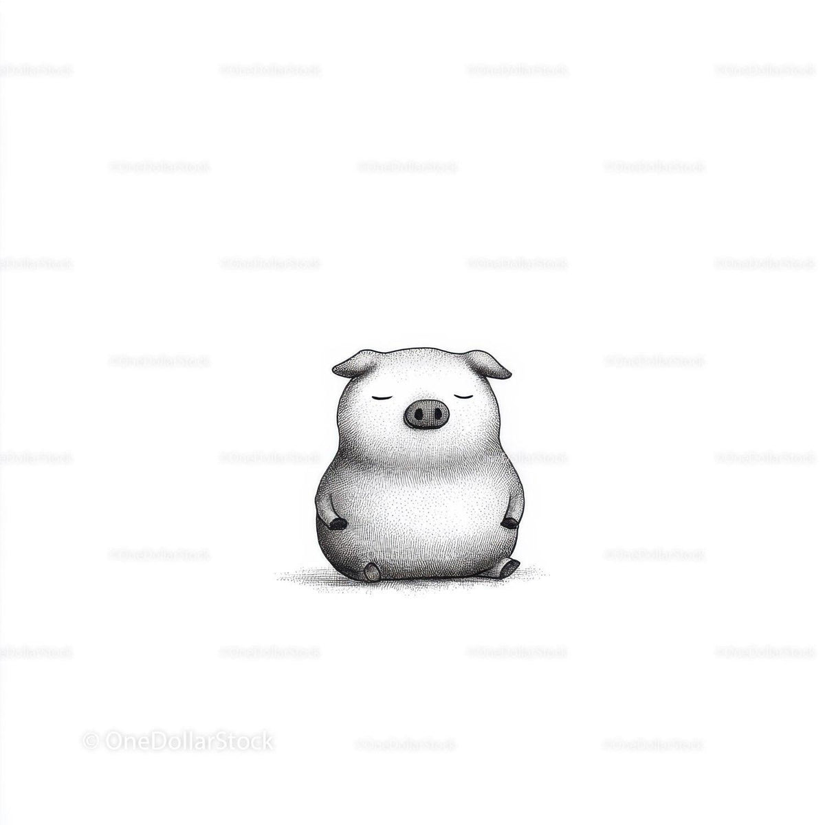 Black Pig Sculpture with Unique Textured Animal Art Stock Photo Bundle preview 7