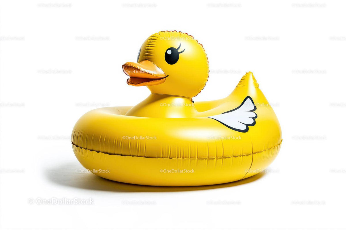 Yellow Rubber Duck in Floating Pool Toy for Summer Fun Stock Photo Bundle preview 15