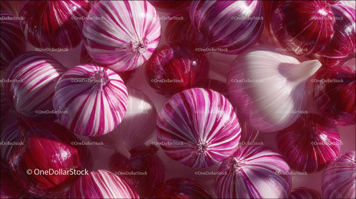 Close-up of Vibrant Red Onions with Water Droplets for Food Photography Stock Photo Bundle preview 30