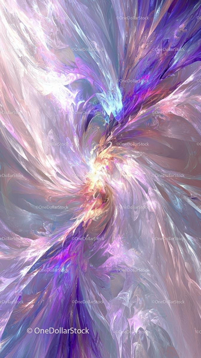 Abstract Digital Artwork with Swirling Colors and Flowing Motion