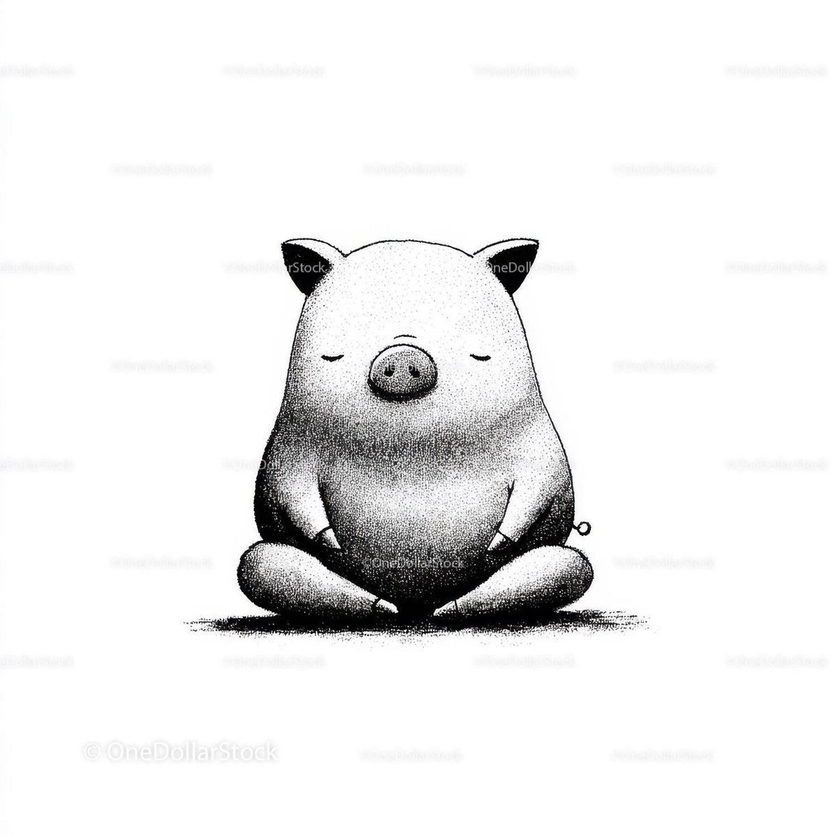 Black Pig Sculpture with Unique Textured Animal Art Stock Photo Bundle preview 23