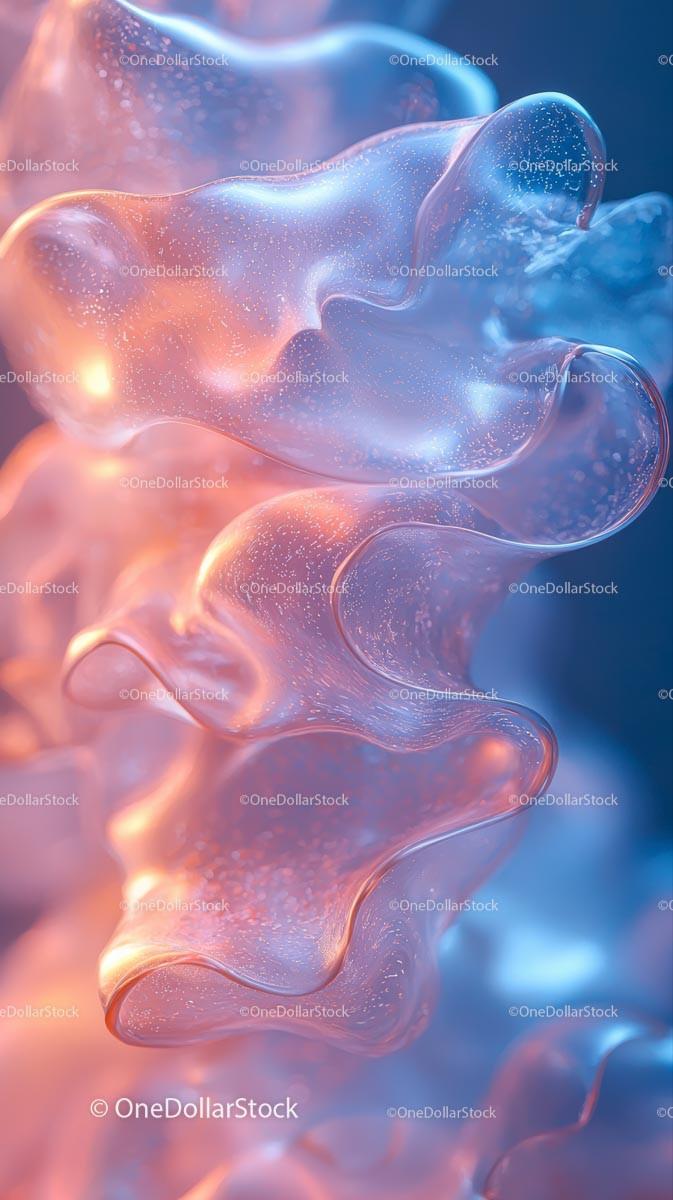 Abstract Colorful Fluid Glass Sculptures for Modern Art