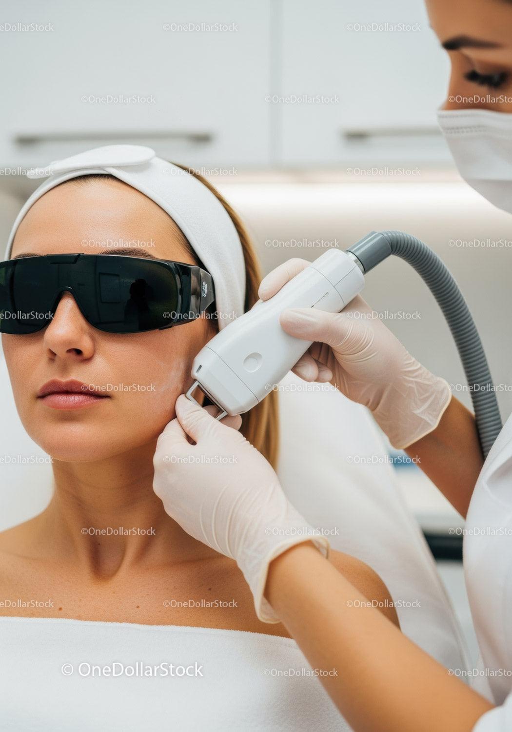 Professional Skin Rejuvenation Treatment with Modern Laser Device