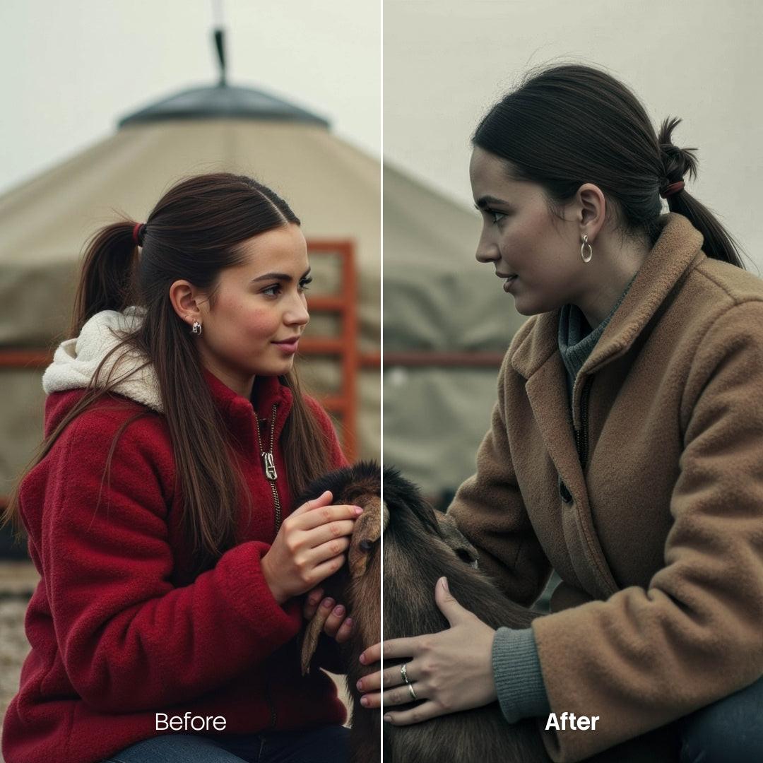 creative photo edit with Shadowy Earth Lightroom presets