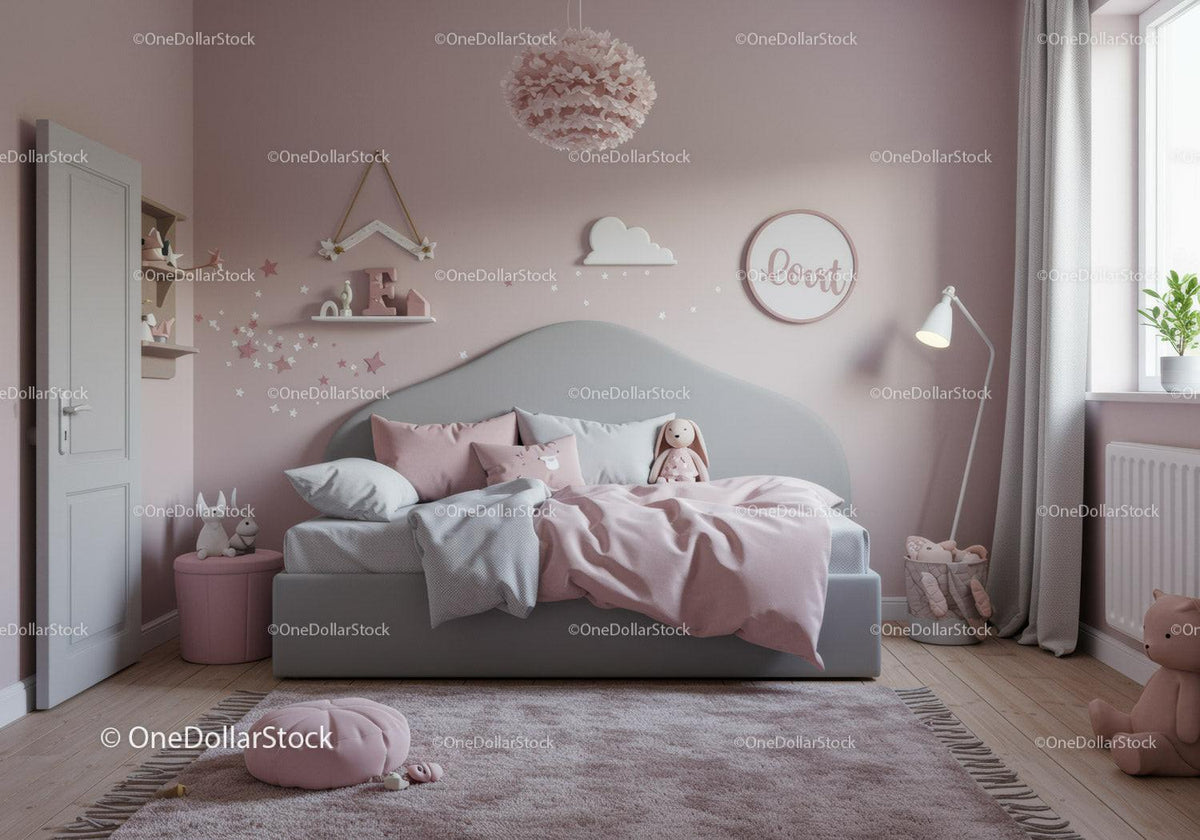 Cute Baby Girl Nursey with Pink Walls and Soft Decor