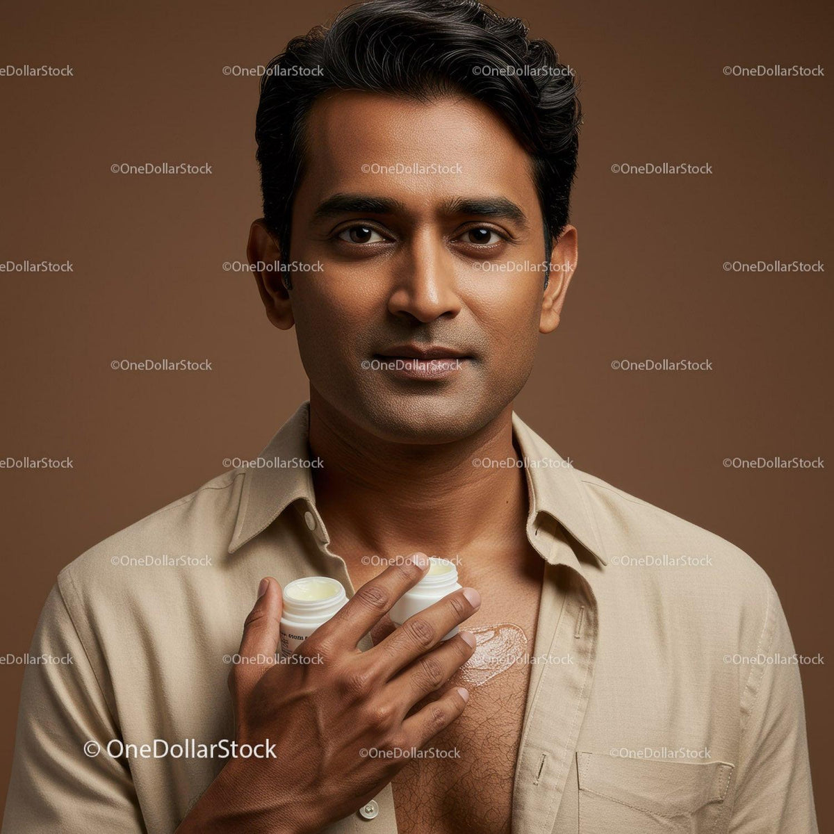 Confident Man Applying Deodorant for Fresh and Clean Look