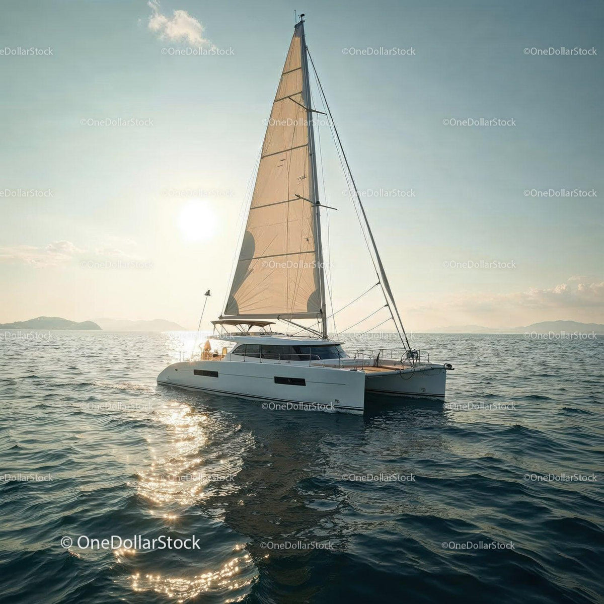 Luxury Sailing Yacht on Calm Sea at Sunset Stock Photo Bundle preview 27