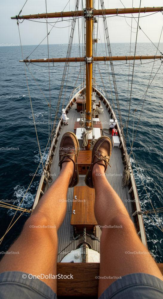 Relaxing on a Tall Ship with Stunning Ocean Views Stock Photo Bundle preview 7