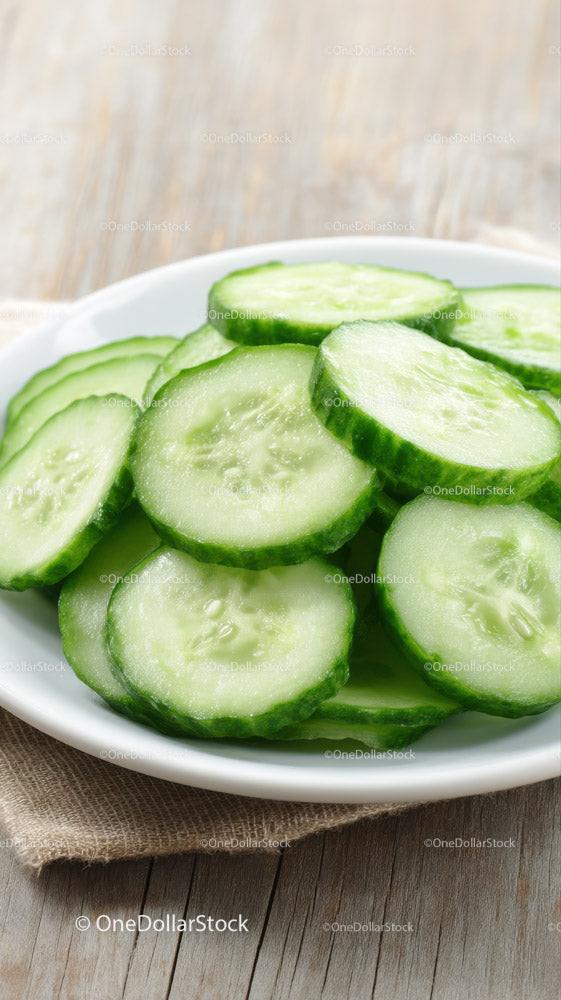 Fresh Cucumber Slices in a Bowl for Healthy Refreshing Snack Stock Photo Bundle preview 20