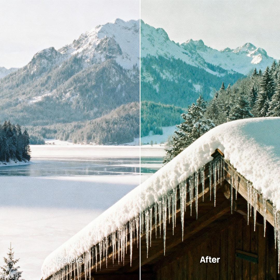 Snowy Cabin Glow 10 LUTs digital asset preview