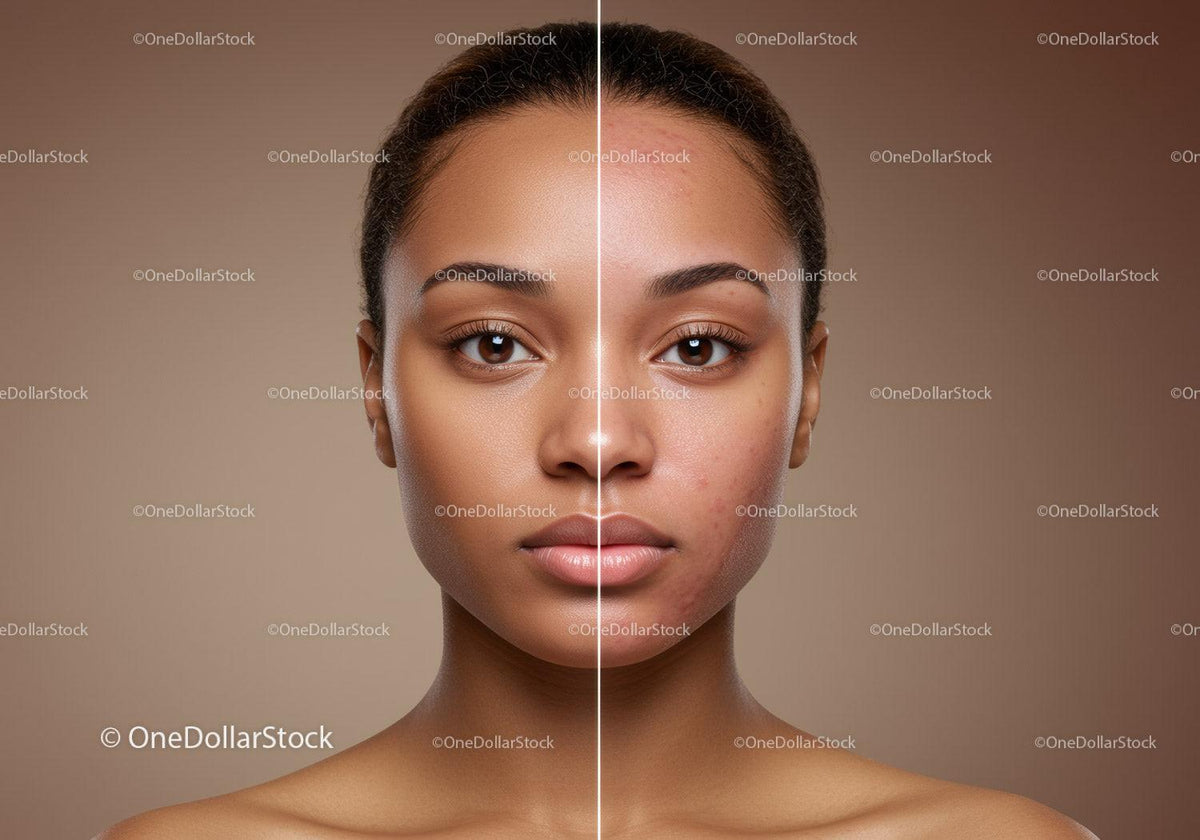 Close-Up of a Woman with Clear Skin and Smooth Complexion