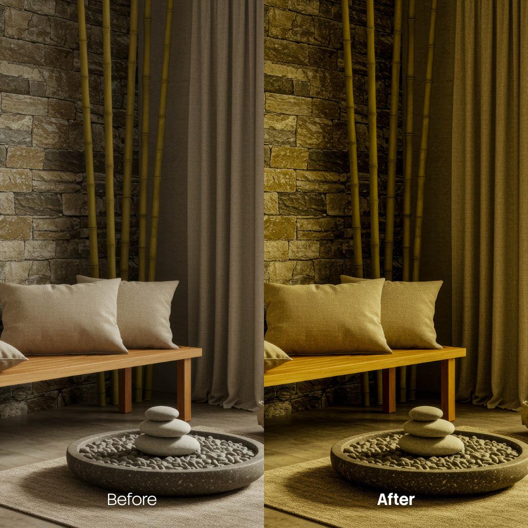 Dark Interior XMP presets color grading preview