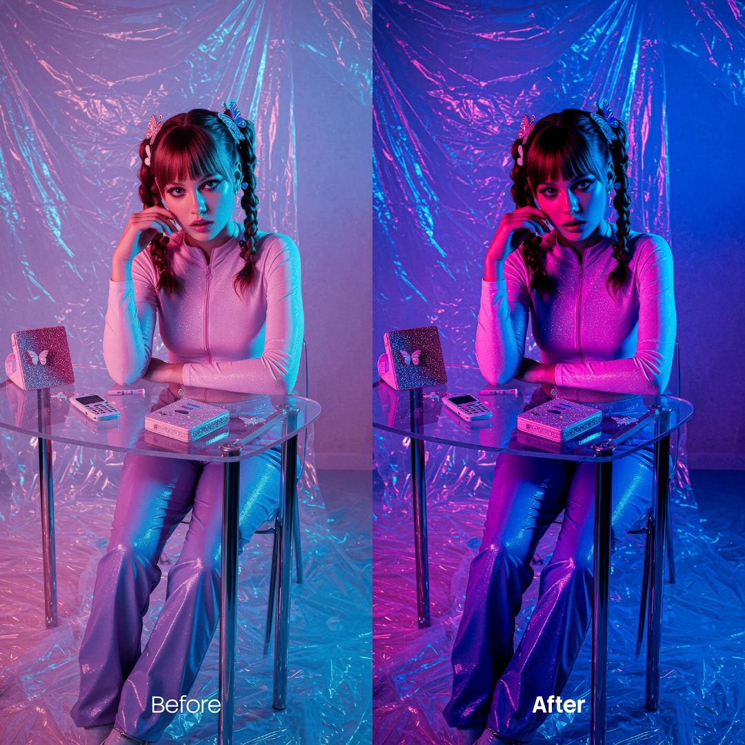 Neon Rain Cyberpunk XMP presets color grading preview