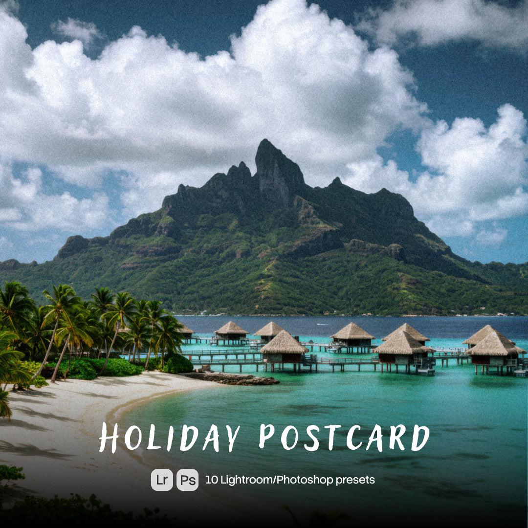 Holiday Postcard Lightroom presets cover preview
