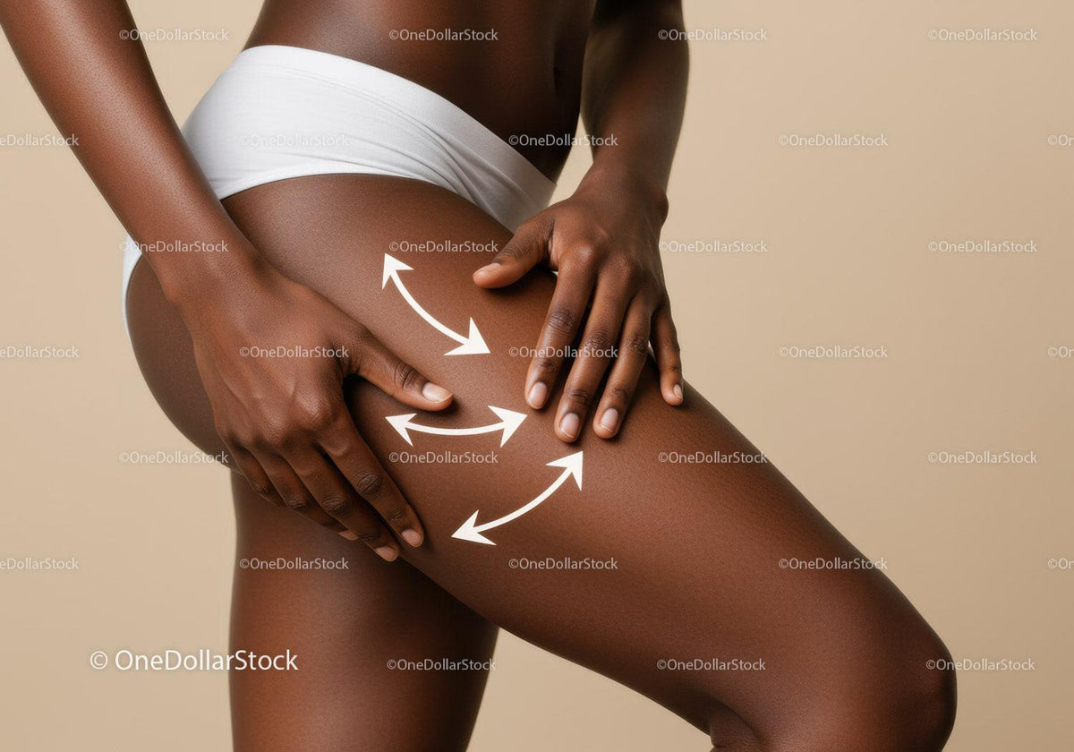 Elegant African Woman Applying Body Lotion with Wellness Focus
